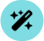 Sparkling magic wand icon