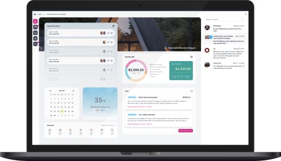 Laptop showing Joynt's co-owner property hub