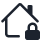 Icon of a house with a lock