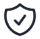 Icon of a shield with a checkmark inside